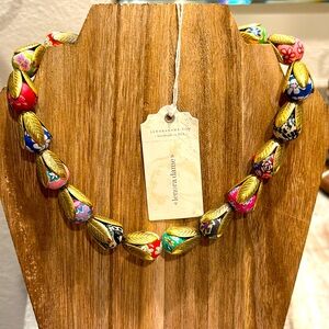 Vintage style large bead necklace